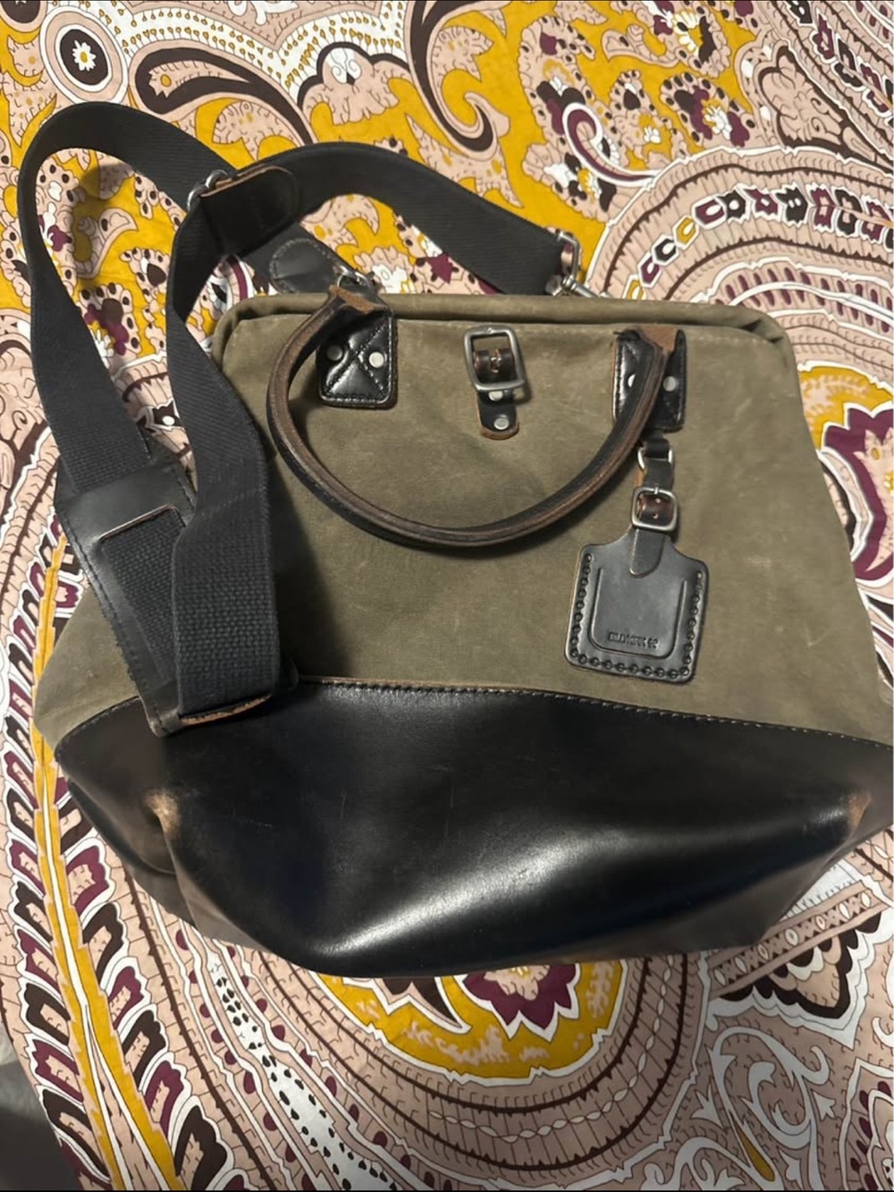 RARE Billykirk No. 164 MWC 16” Carryall Olive Canvas Leather Made in USA